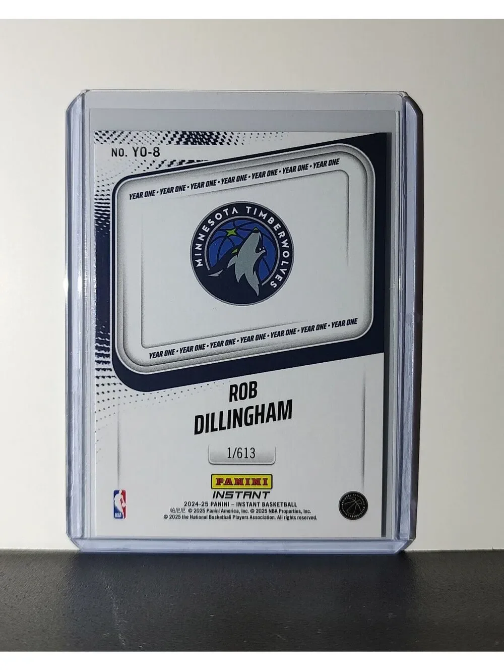 Rob Dillingham Rookie Card 2024-25 Panini Year One #8 Timberwolves 1/613